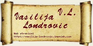 Vasilija Londrović vizit kartica